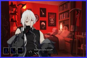 A Date with Death supernatural romance visual novel featuring chats and video calls with Grim the Reaper, available free to play on Steam.